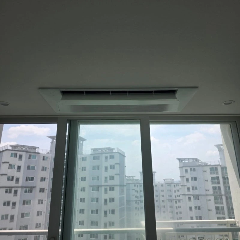 남양주 진접 신안인스빌 시스템에어컨 4대 설치 후기, 구축 아파트 인테리어 현장 시공 · 시공 사진 21