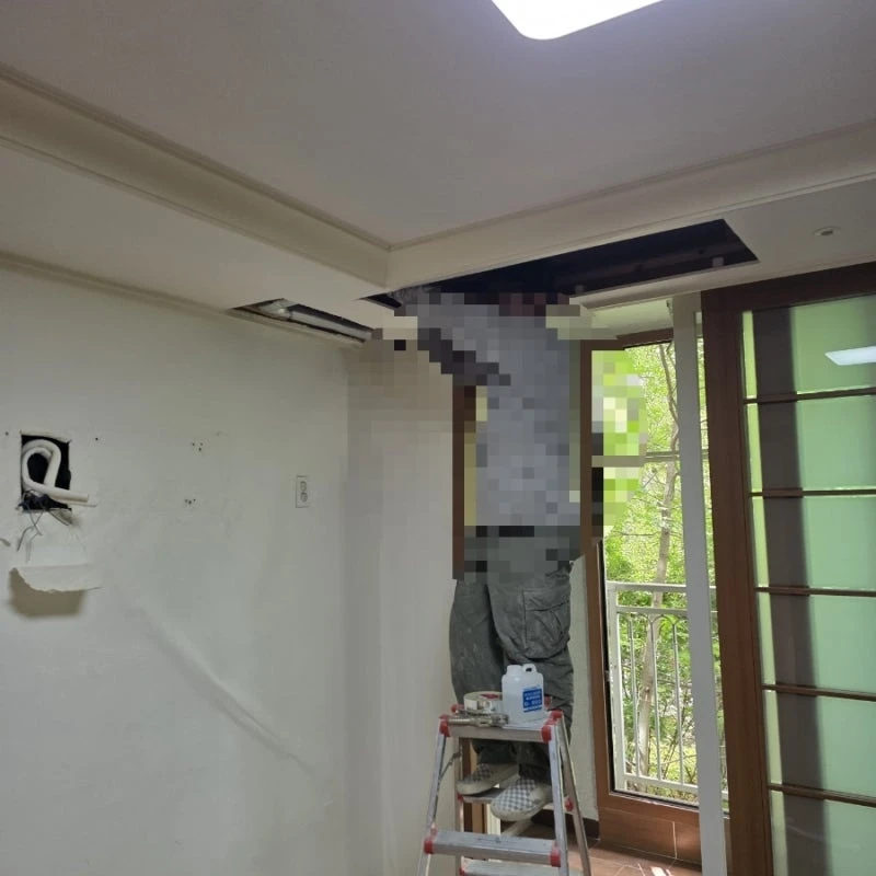 동탄 시스템에어컨 설치, 비용을 아끼면서 진행한 방법은? · 시공 사진 4