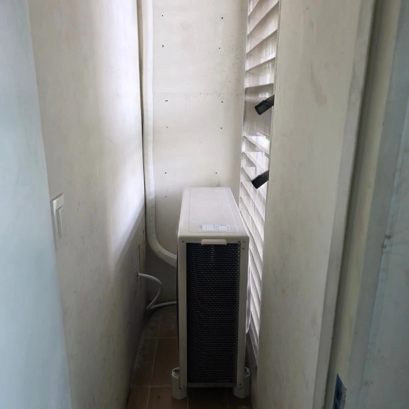 시스템에어컨 도배 후 프론트판넬 마감하기 · 시공 사진 10