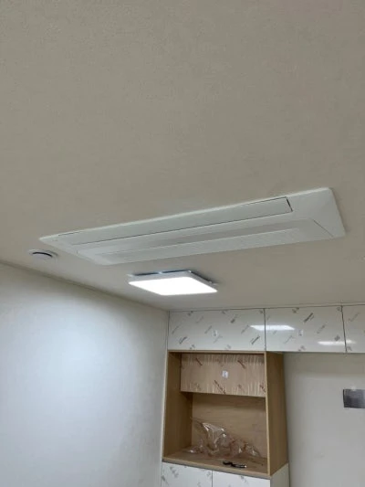 남양주 진접 원일궁의문 시스템에어컨 마감작업 후기 · 시공 사진 4
