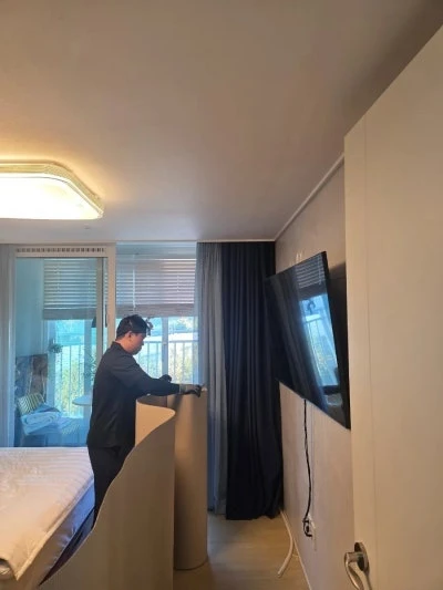 동탄2 센트럴힐즈 시스템에어컨 거주 중 설치 과정 · 시공 사진 7